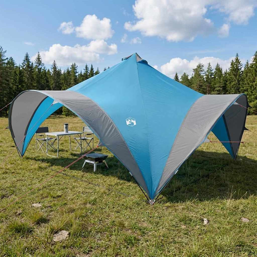 Partytent met dak Blauw 500 x 500 x 350 cm Polyester en staal