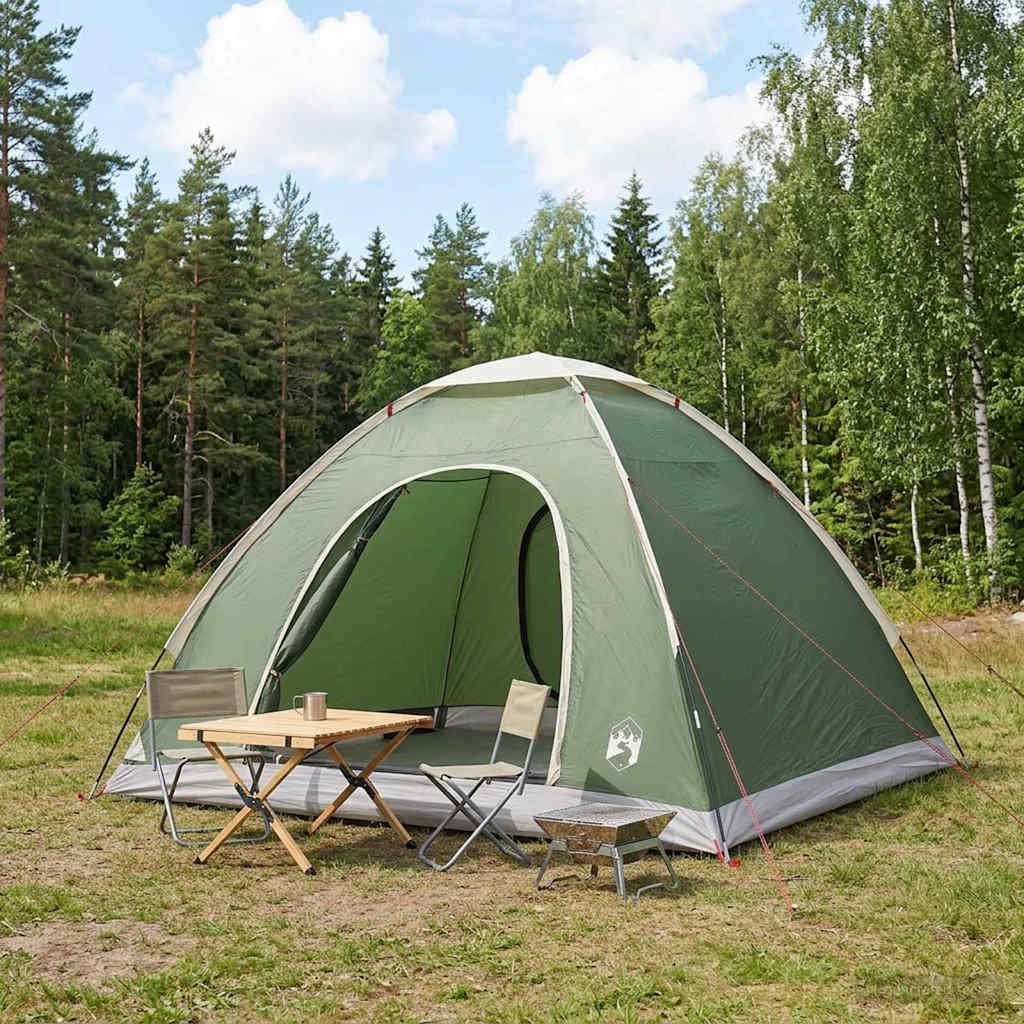 Kamperen tent met dak met luchtopening Groen 275 x 215 x 125 cm – afbeelding 1