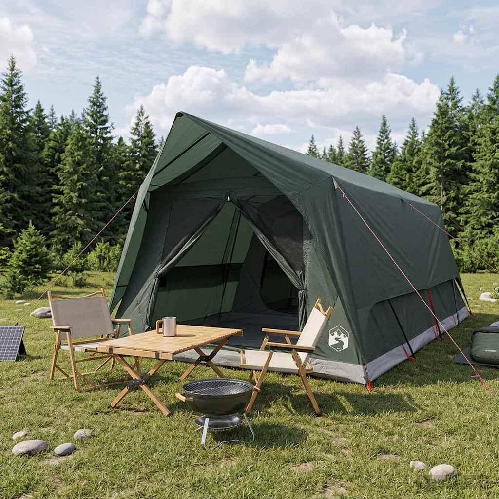 Tunneltent met dak Leger groen 10-persoons Polyester en staal