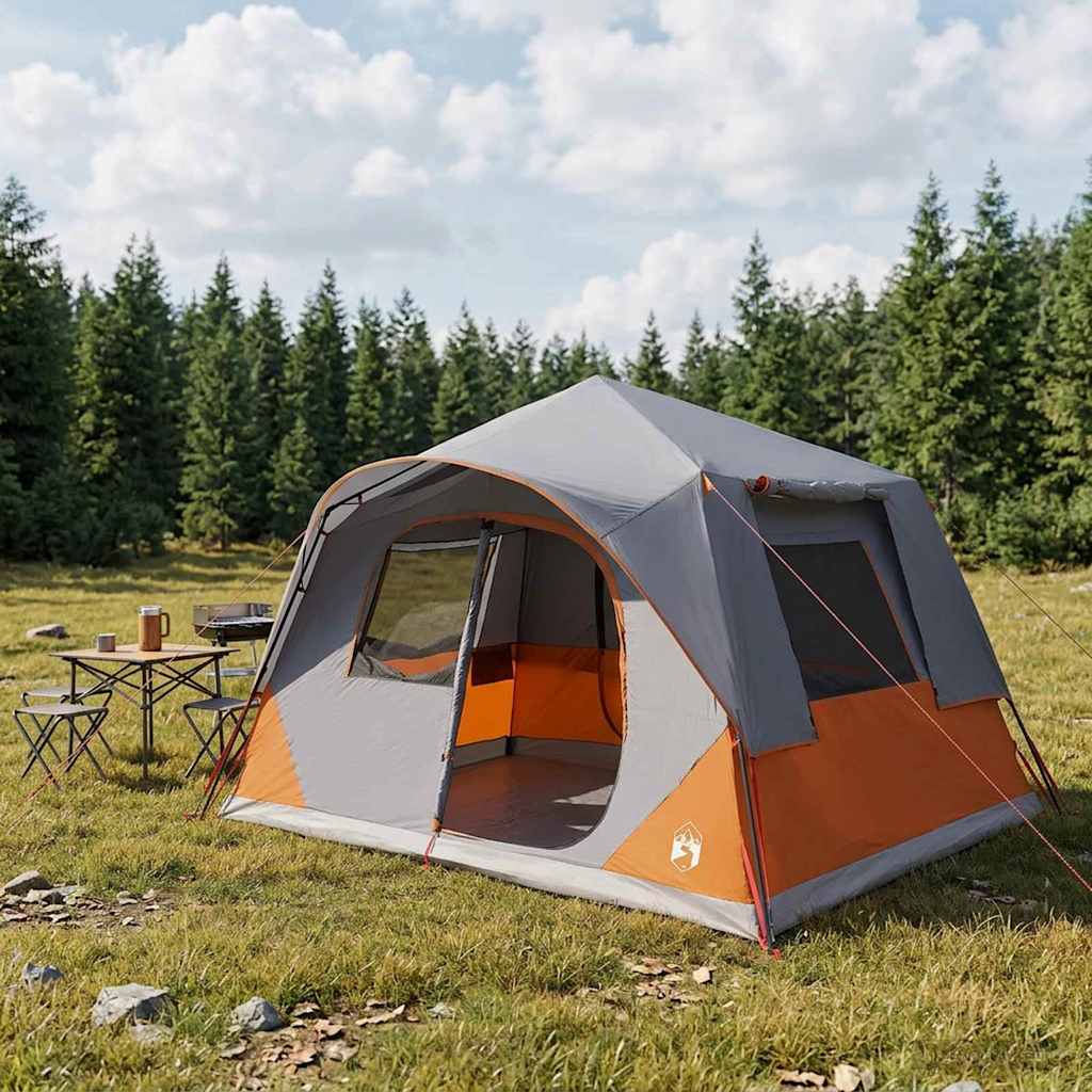 Directe Tent met dak Grijs en Oranje 365 x 380 x 200 cm