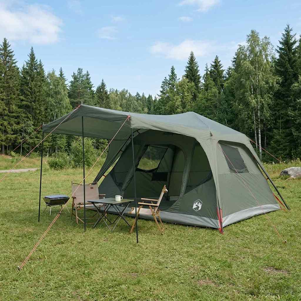 Gezinstent Legergroen 305 x 275 x 190 cm Polyester en staal