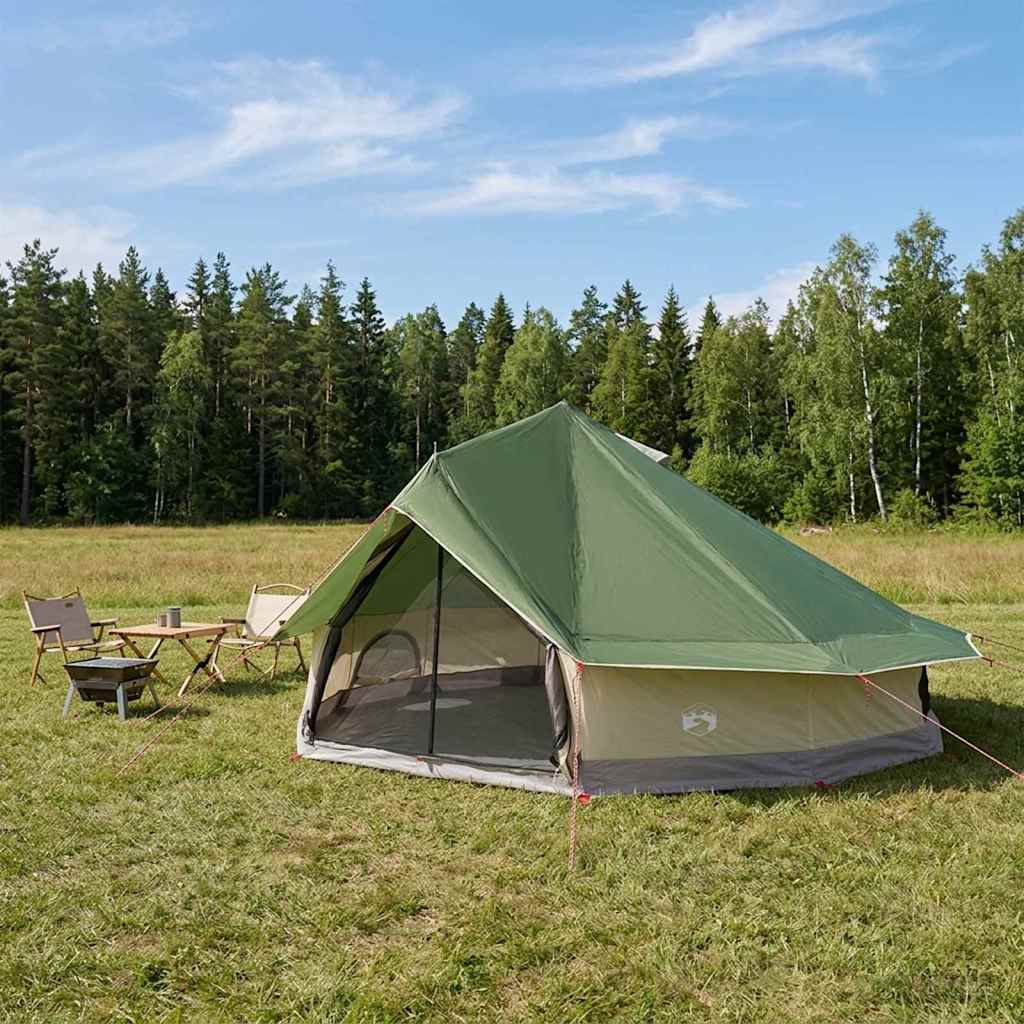 Tipi Tent met dak Groen 800 x 800 x 430 cm Polyester en staal