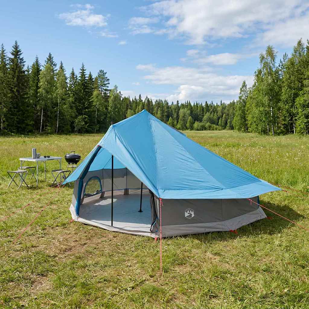 Tipi Tent met dak Blauw 800 x 800 x 430 cm Polyester en staal