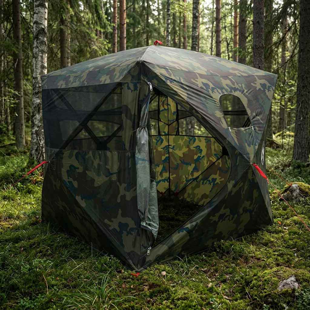 Jacht Tent Camouflage 143 x 143 x 165 cm Polyester en staal
