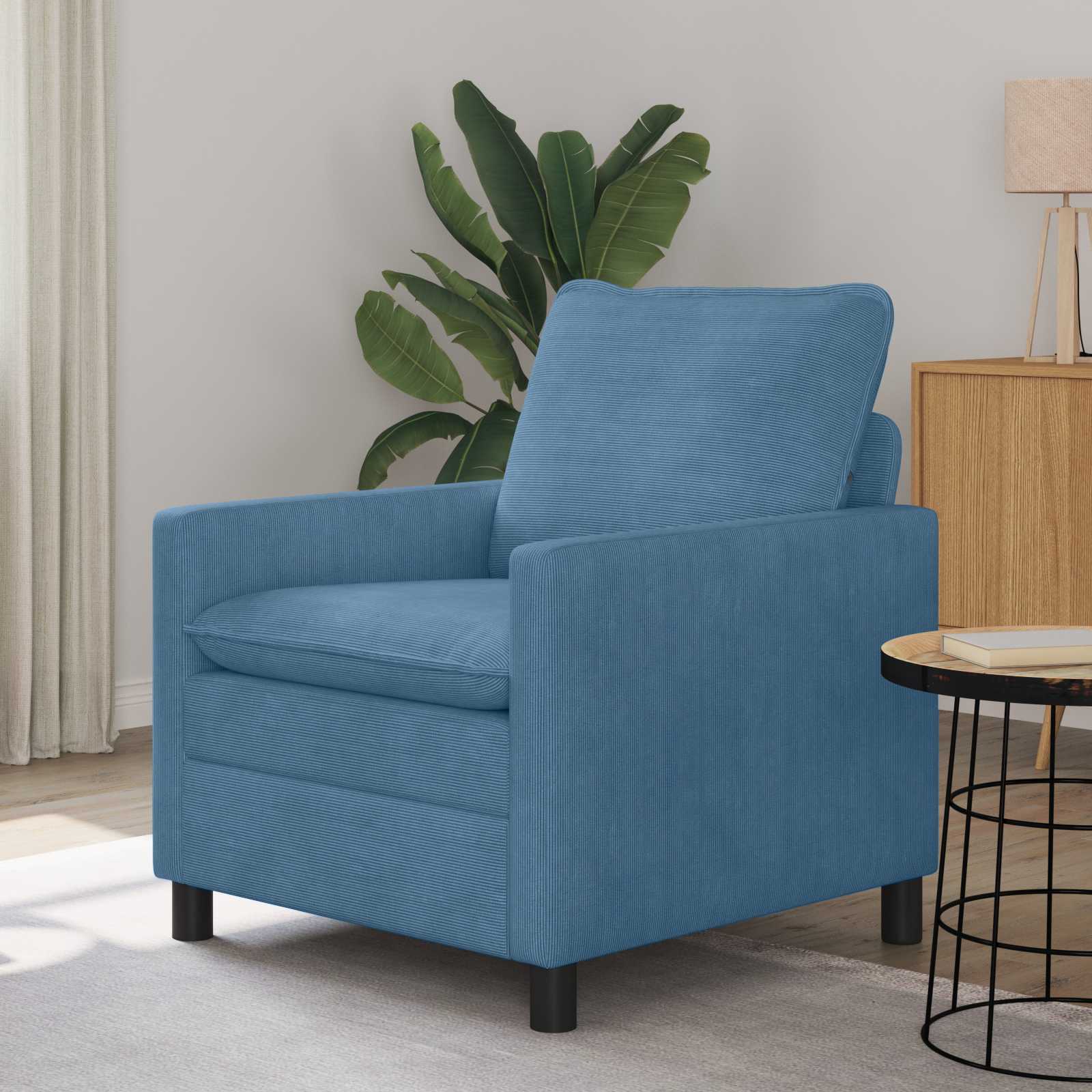 Bank Blauw 76 x 81 x 87,5 cm Stof – afbeelding 1