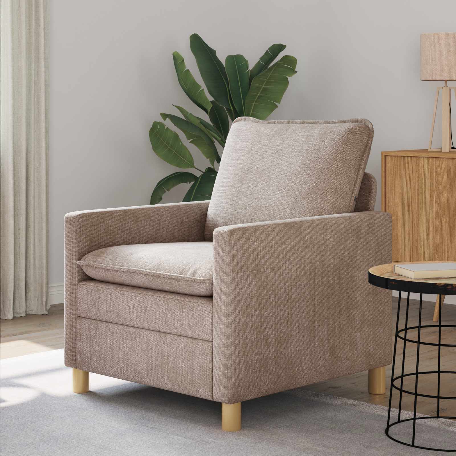 Bank Beige 76 x 81 x 87,5 cm Polyester