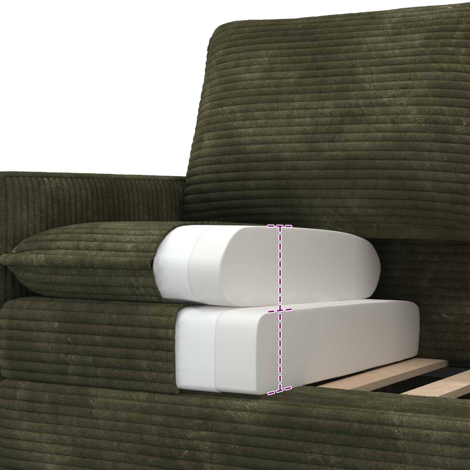 Bank Groen 76 x 81 x 87,5 cm Polyester – afbeelding 7