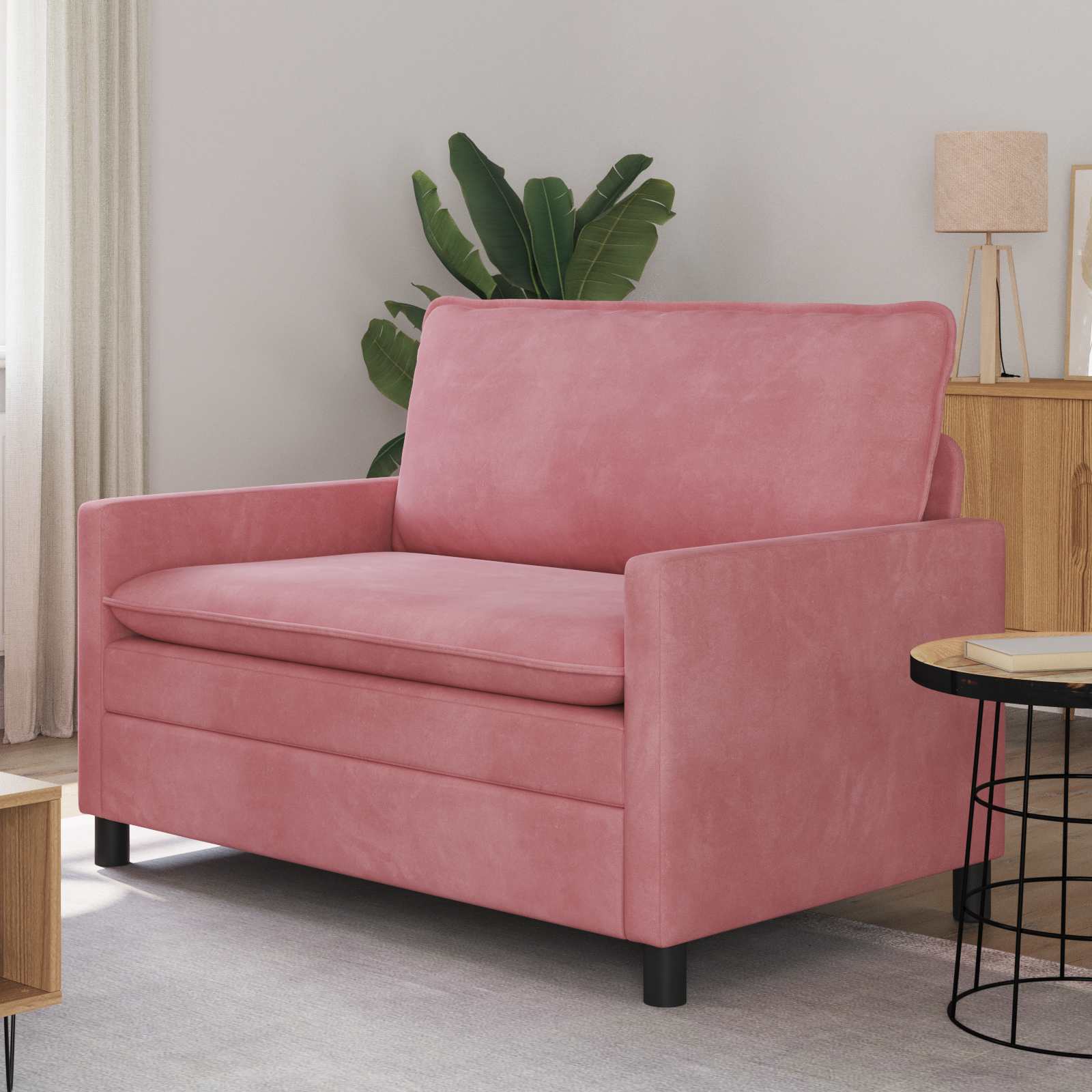 Bank Roze 126 x 81 x 87,5 cm Fluweel