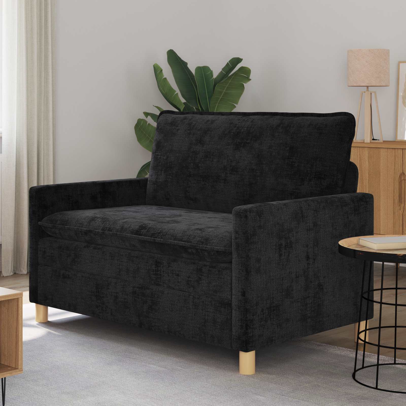 Bank Zwart 126 x 81 x 87,5 cm Polyester