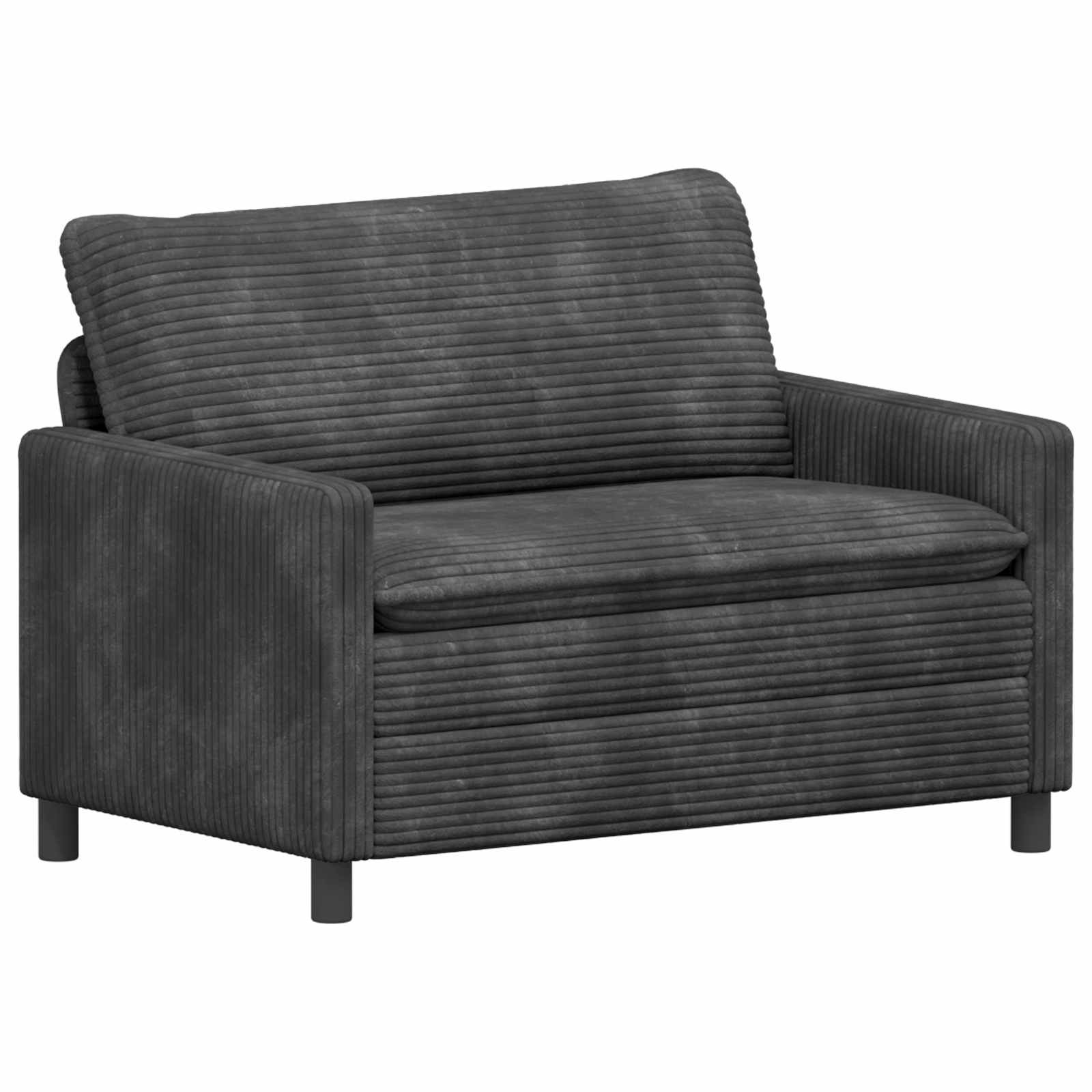 Bank Donkergrijs 126 x 81 x 87,5 cm Polyester – afbeelding 2