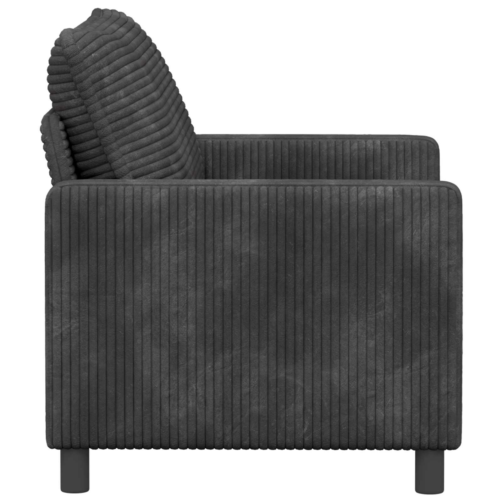 Bank Donkergrijs 126 x 81 x 87,5 cm Polyester – afbeelding 4