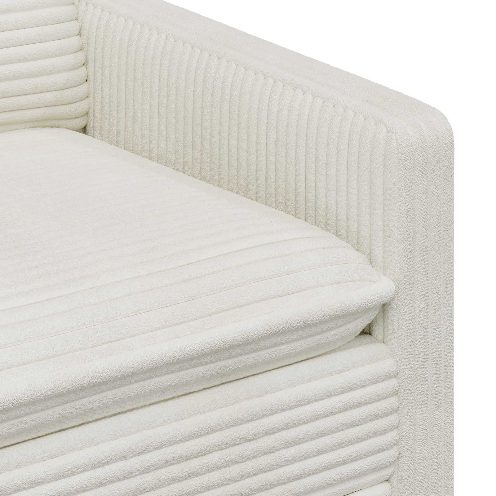 Bank Crèmekleurig 126 x 81 x 87,5 cm Polyester – afbeelding 6