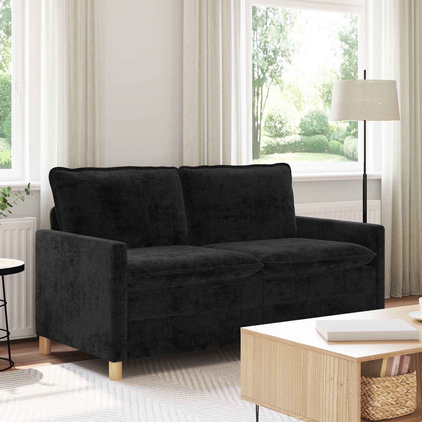 Bank Zwart 156 x 81 x 87,5 cm Polyester