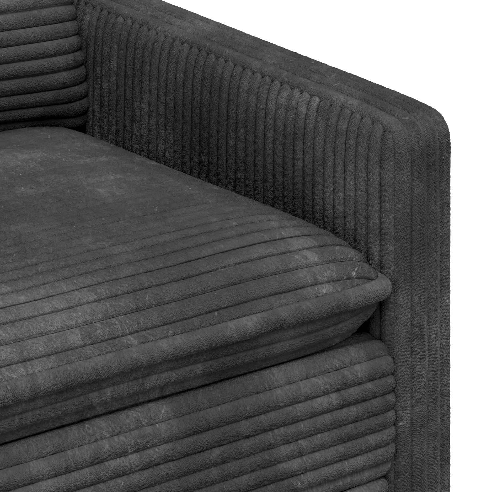 Bank Donkergrijs 156 x 81 x 87,5 cm Polyester – afbeelding 6