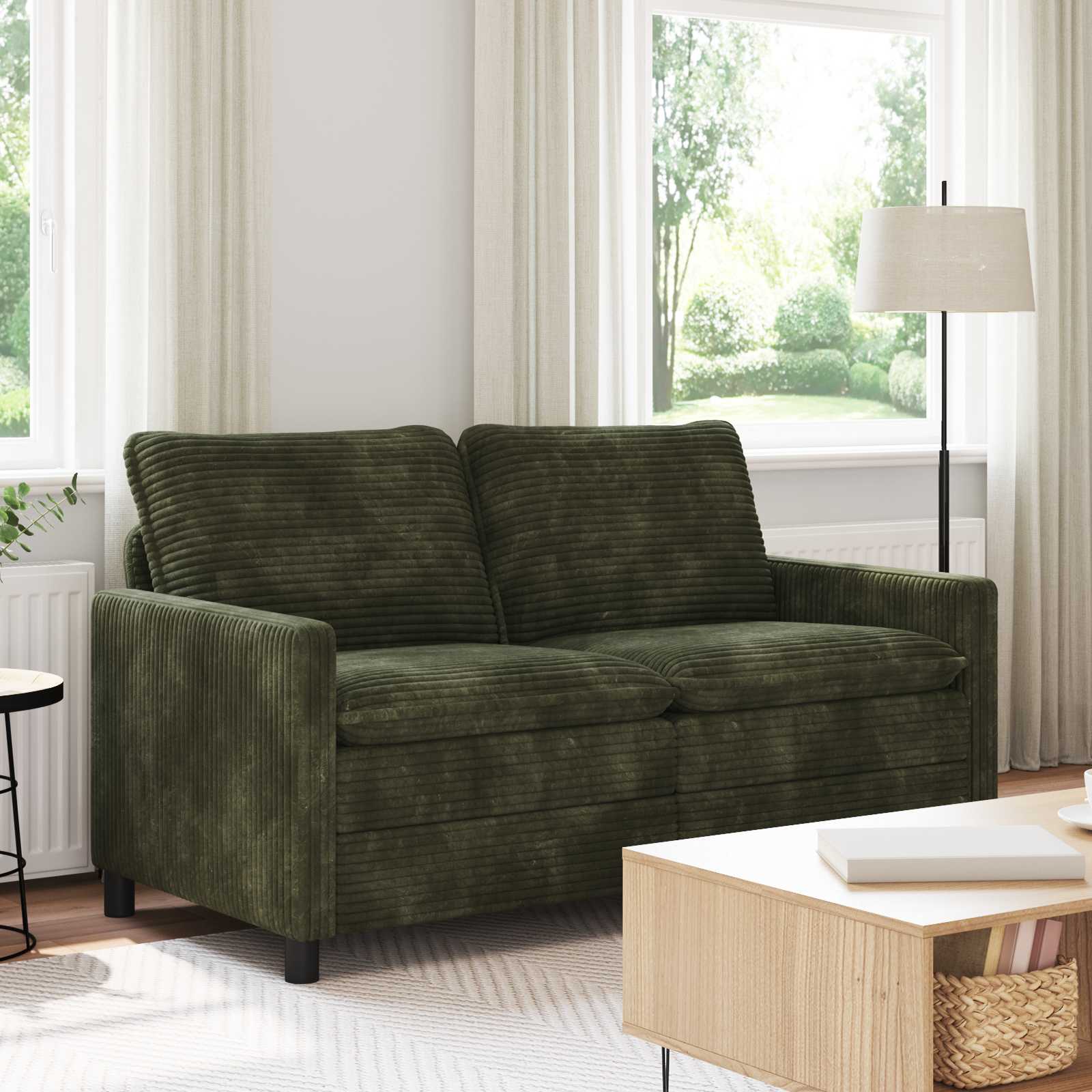 Bank Groen 156 x 81 x 87,5 cm Polyester – afbeelding 1