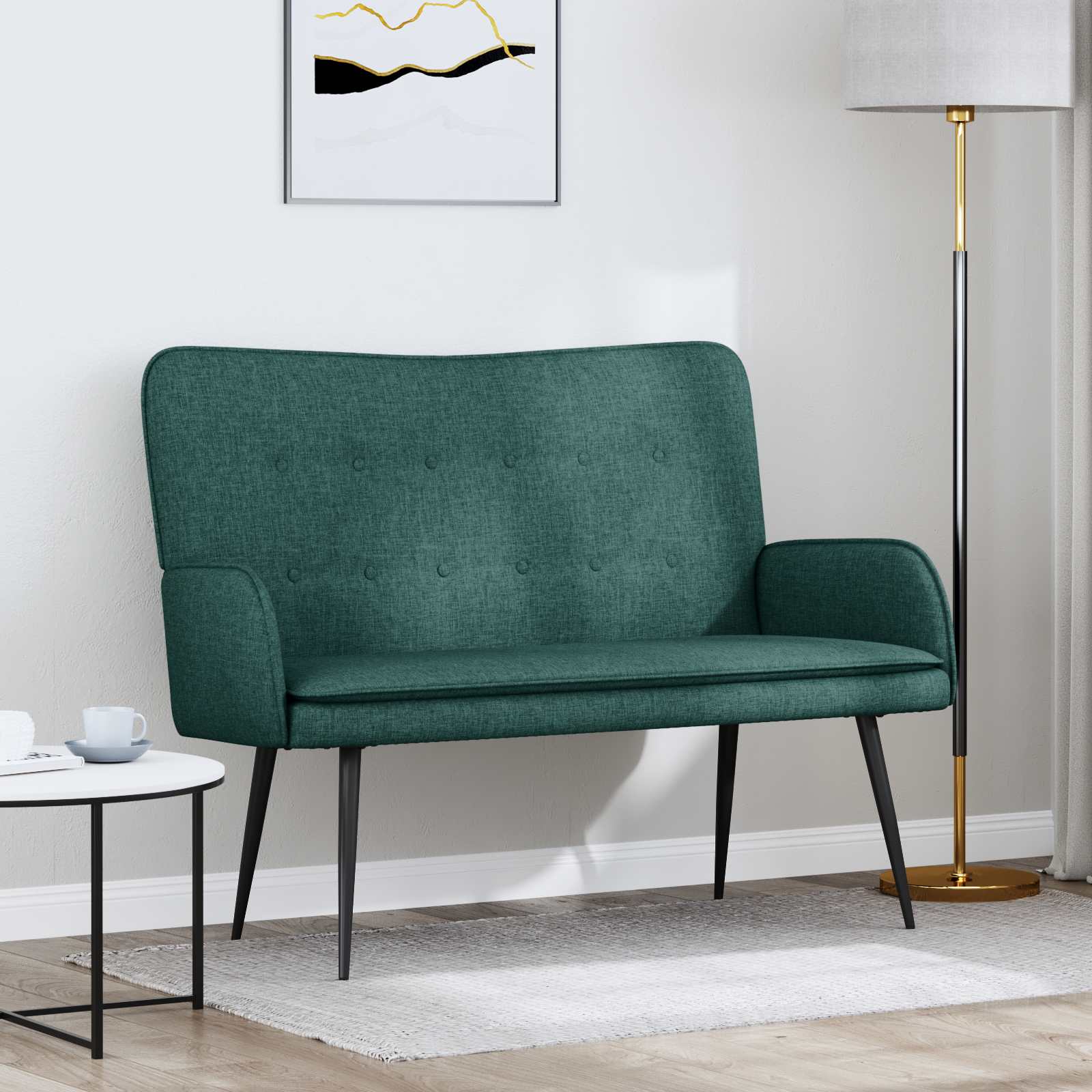 2-Zits Sofa Donkergroen 115 x 61 x 87 cm Stof