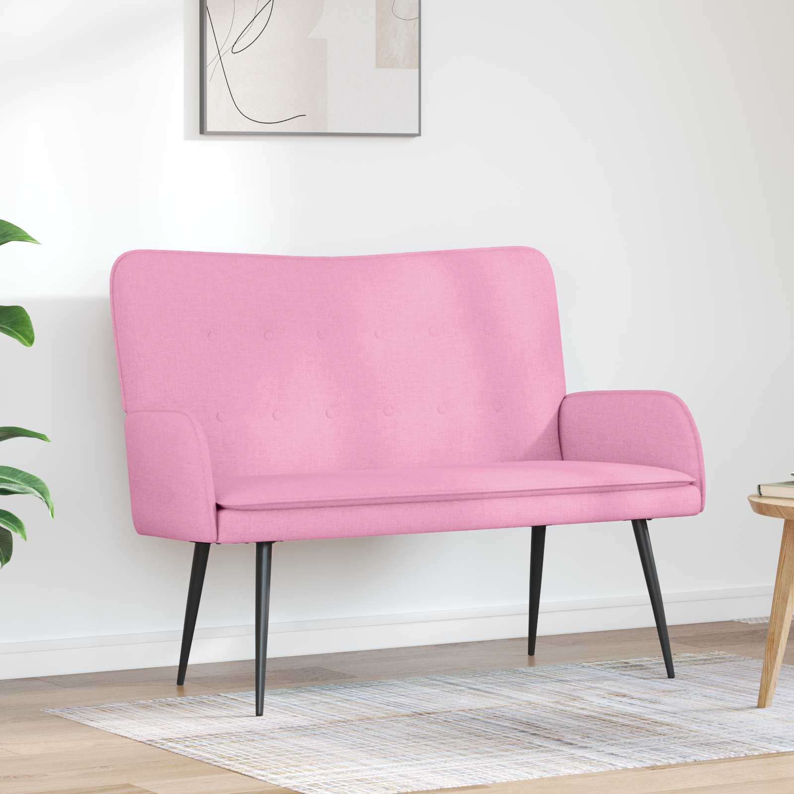 2-Zits Sofa Roze 115 x 61 x 87 cm Stof – afbeelding 1