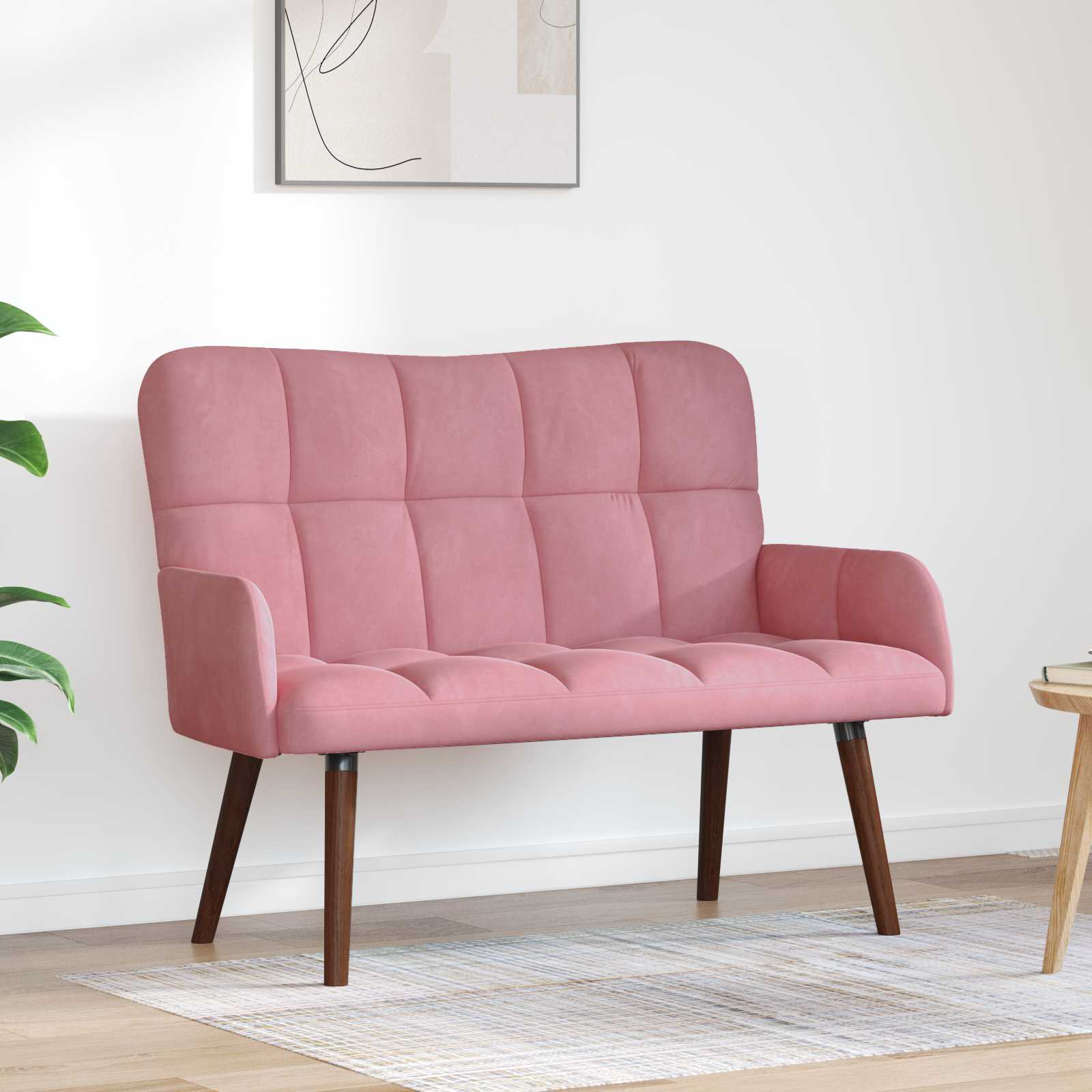 Twee Persoons Sofa Roze 115 x 61 x 87 cm Fluweel