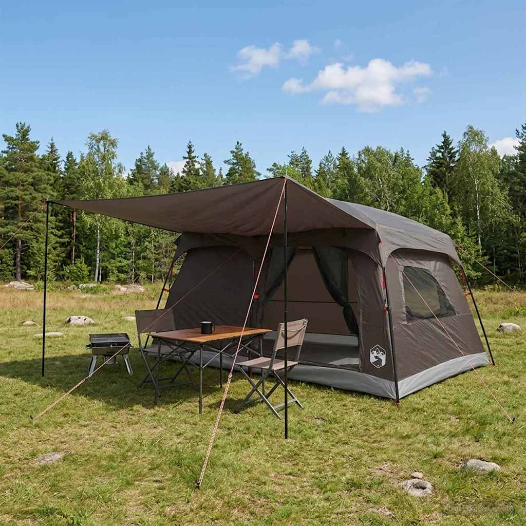 Gezinstent Bruin Grijs 420 x 305 x 200 cm Polyester en staal