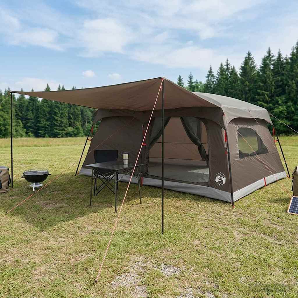Gezinstent Bruin Grijs 500 x 400 x 230 cm Polyester en staal