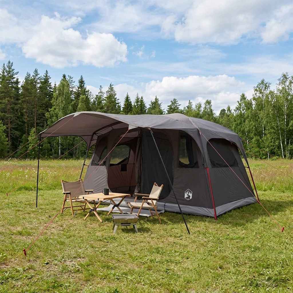 Tunneltent Bruin Grijs 427 x 305 x 205 cm Polyester en staal
