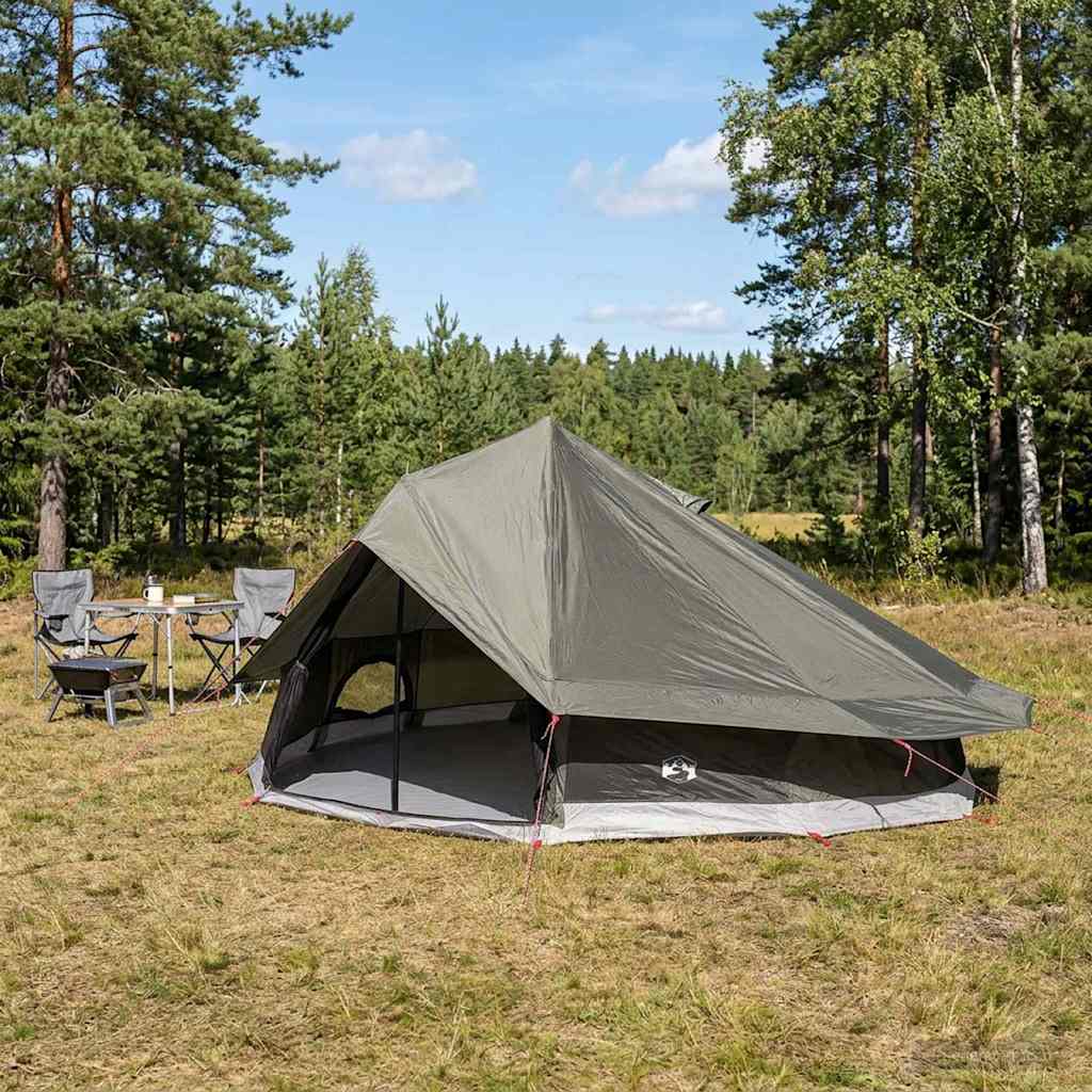 Tipi Tent Bruin Grijs 800 x 800 x 430 cm Polyester en staal