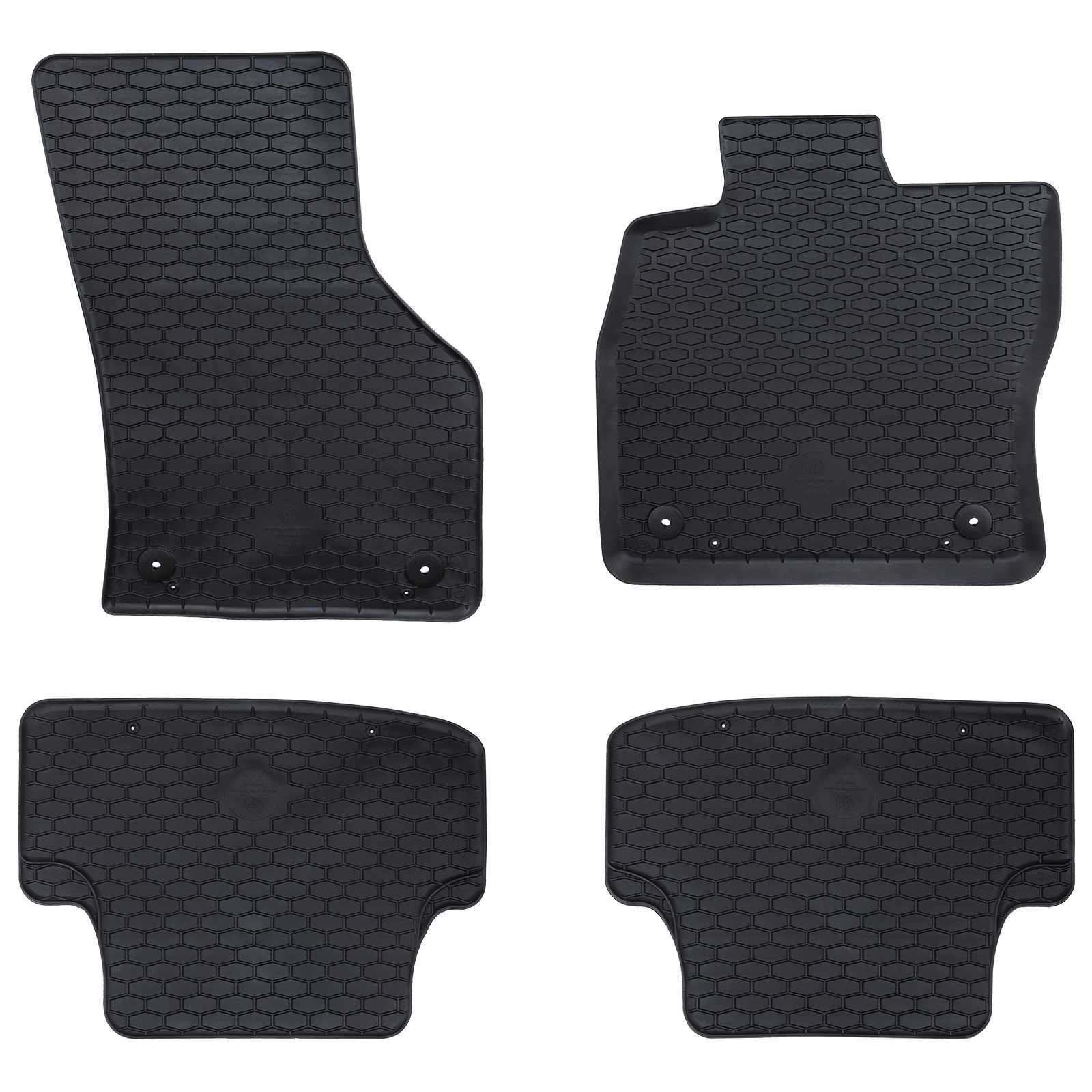 Autovloermat 4 stuks Zwart geschikt voor Audi A3 2012-2020 Rubber