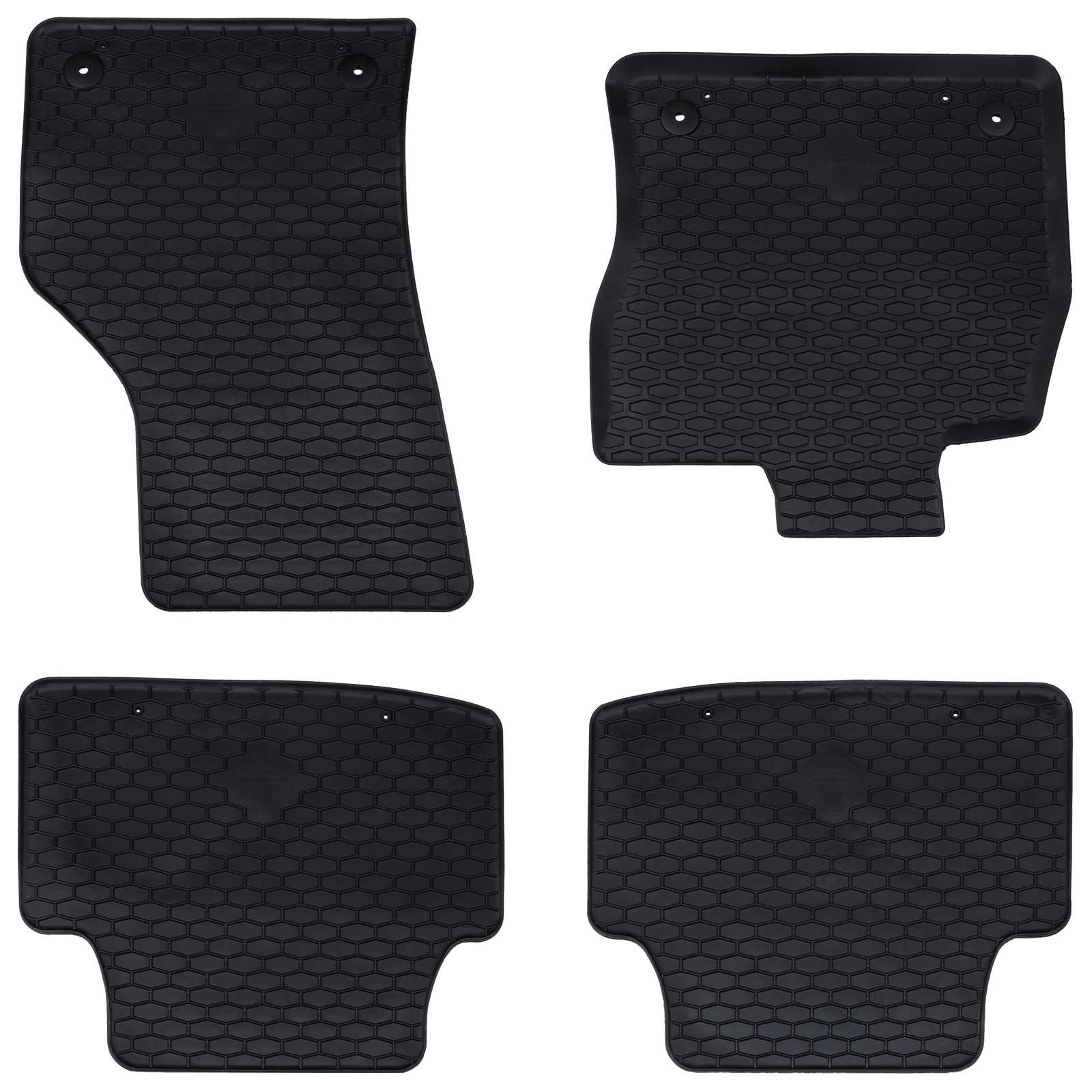 Autobodemmat 4 pcs Zwart Rubber