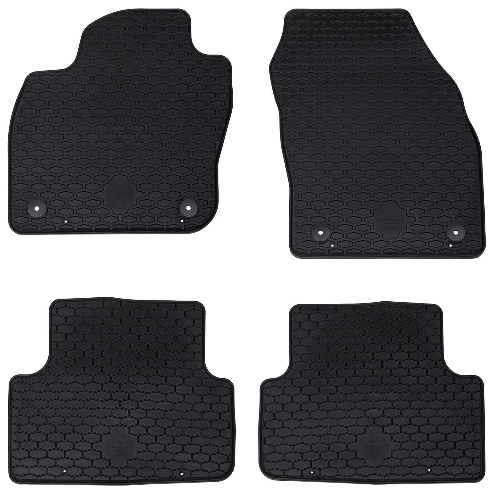Autobodemmat 4 pcs Zwart Geschikt voor VW T-CROSS 2019- Rubber