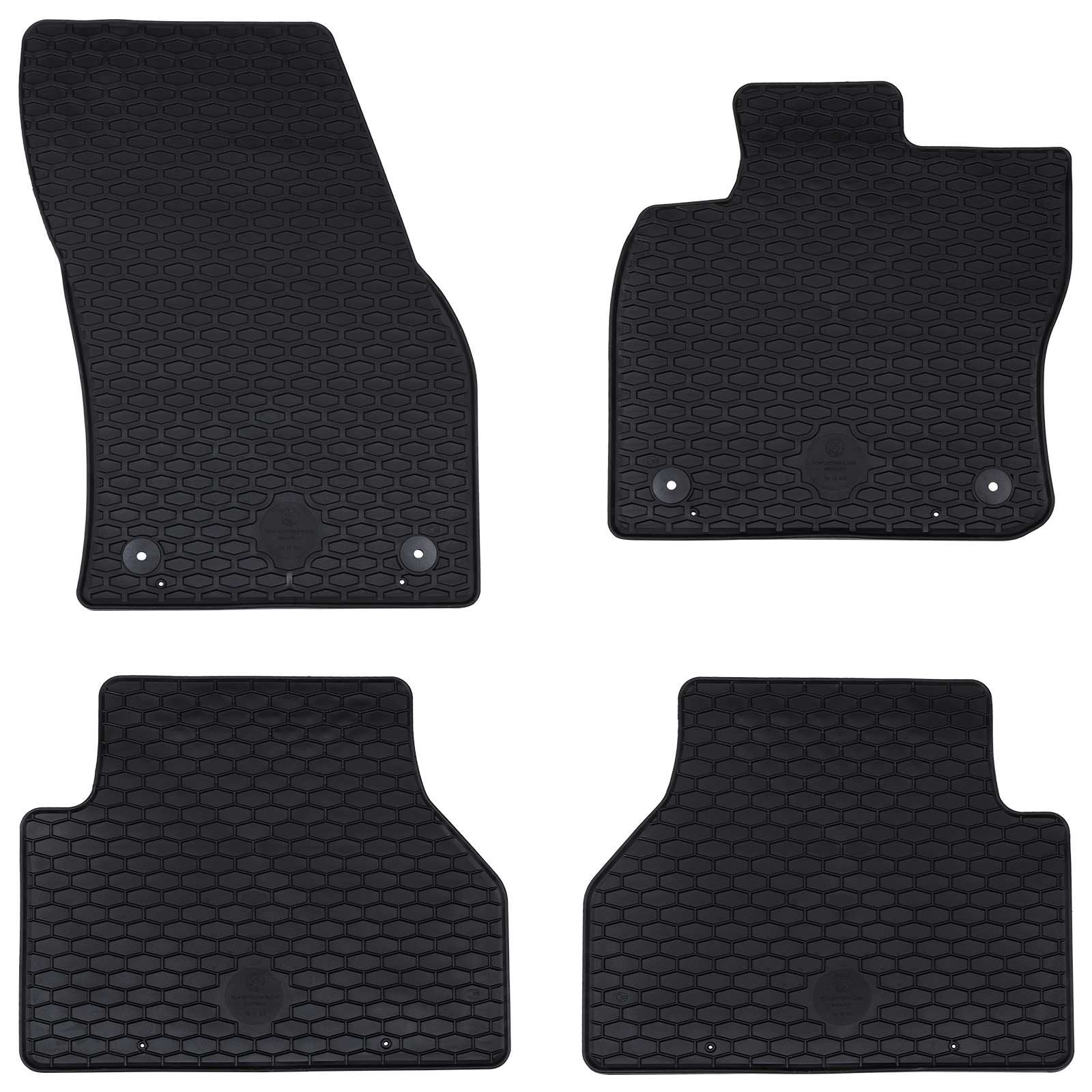 Autobodemmat 4 pcs Zwart Geschikt voor VW CADDY 2020- Rubber