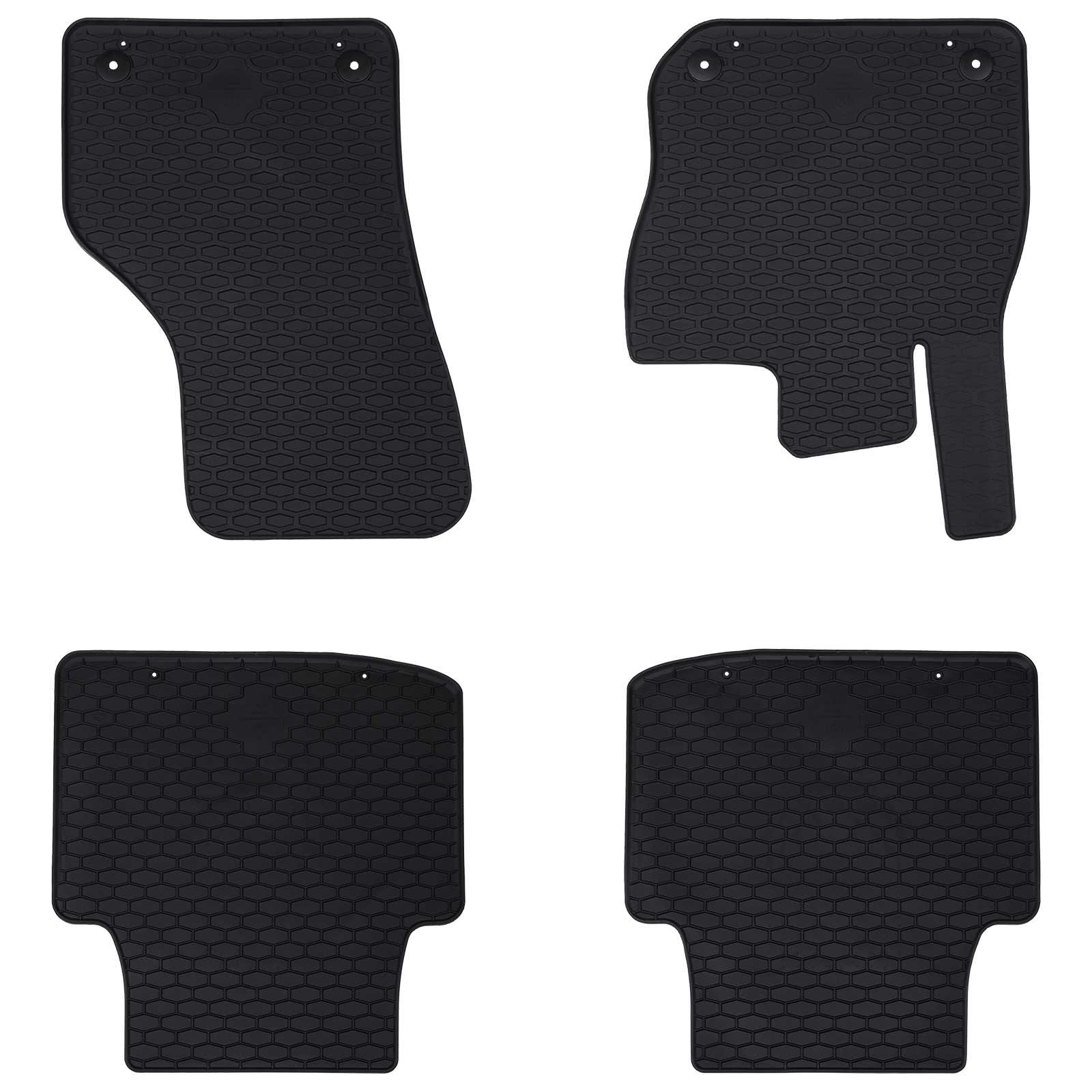 Autobodemmat 4 pcs Zwart Rubber