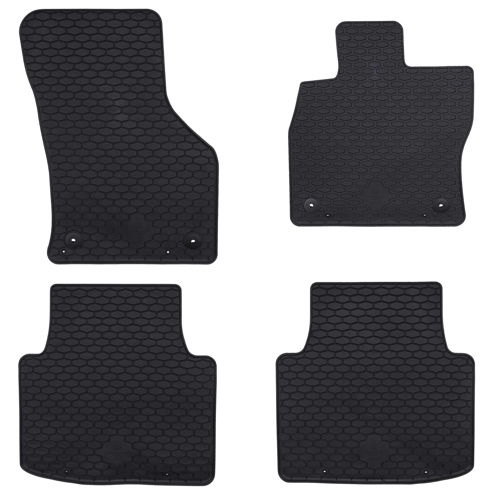 Autobodemmat 4 pcs Zwart Rubber