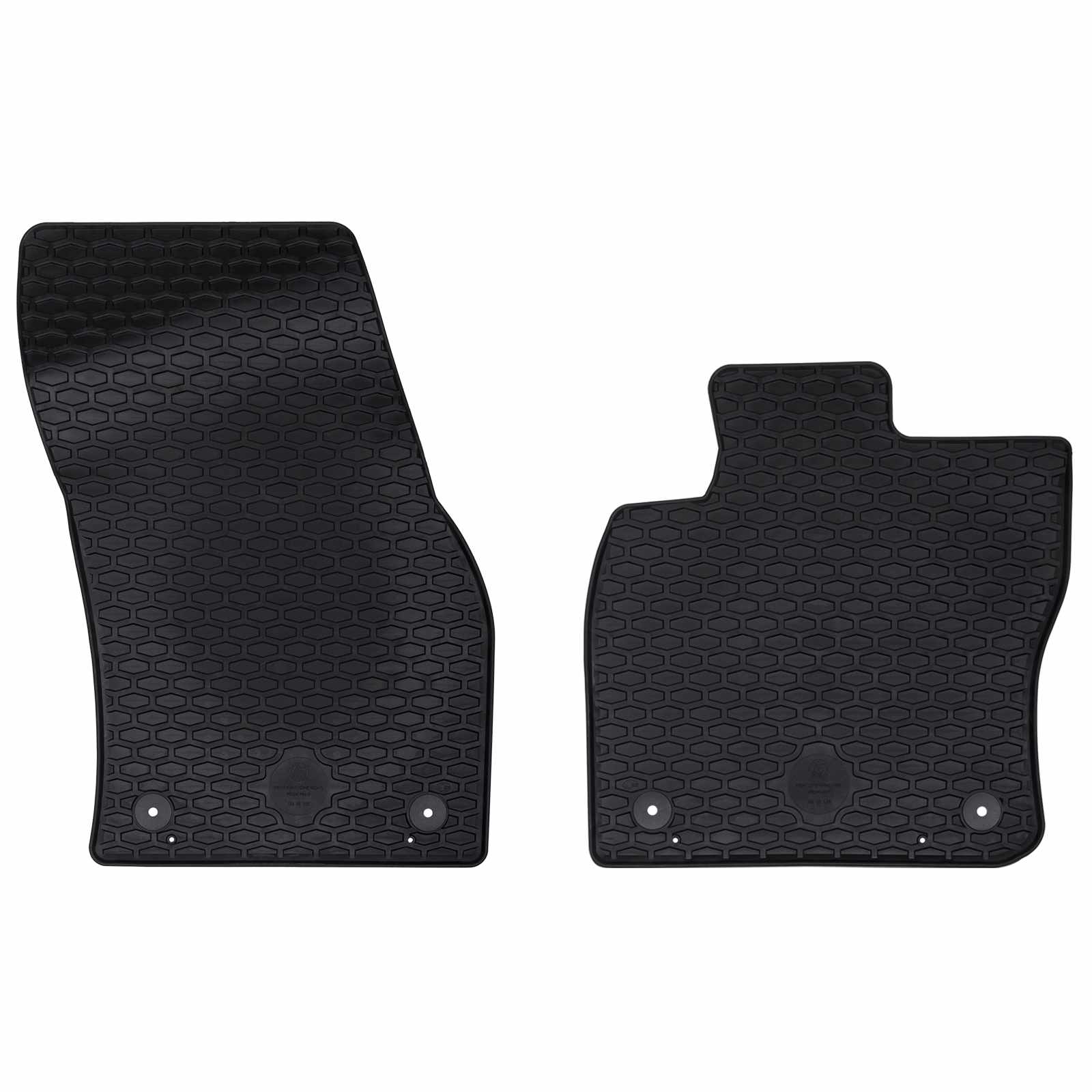 Autobodemmat 2 pcs Zwart Geschikt voor VW CADDY 2020- Rubber