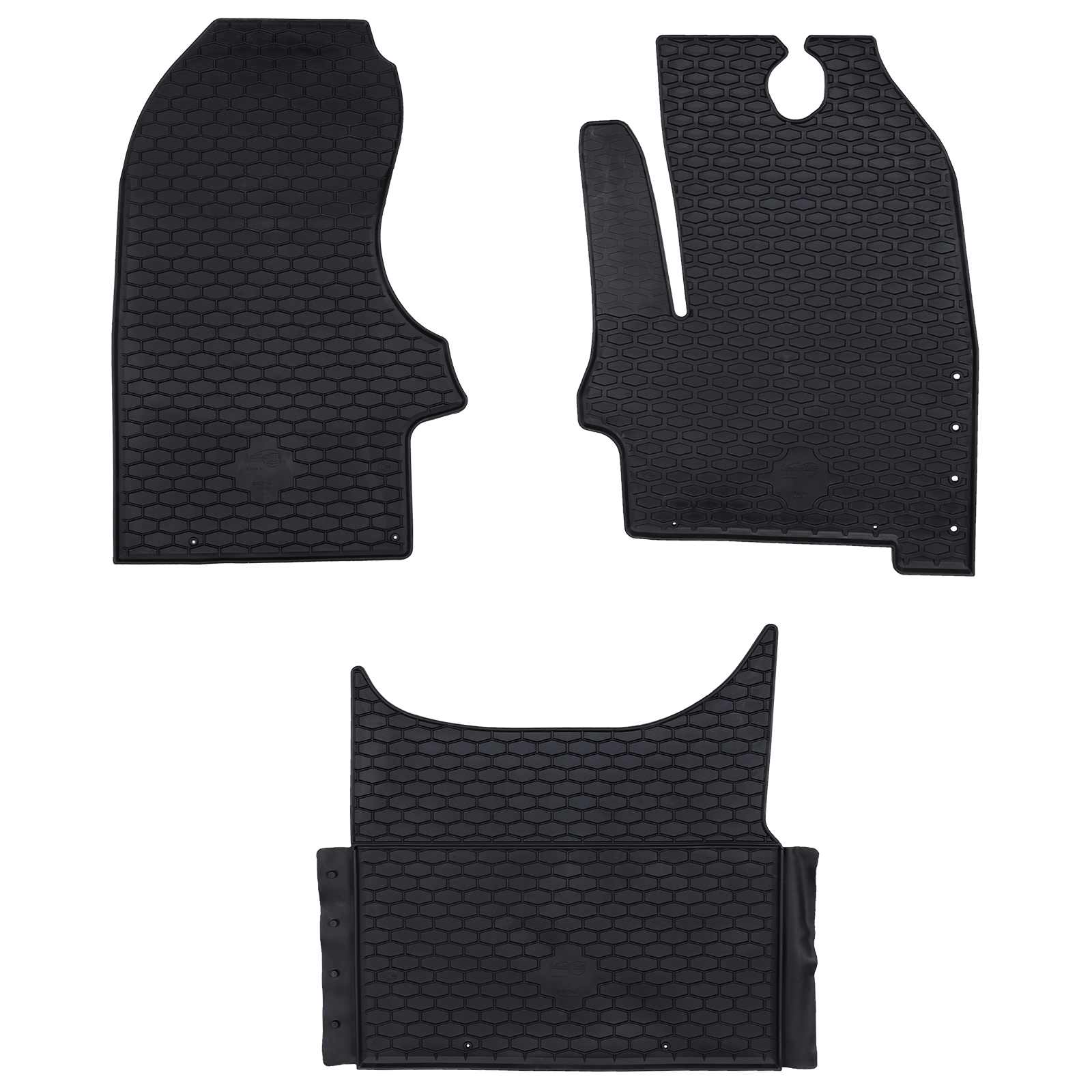 Autobodemmat 3 pcs Zwart Geschikt voor Iveco DAILY 2014- Rubber