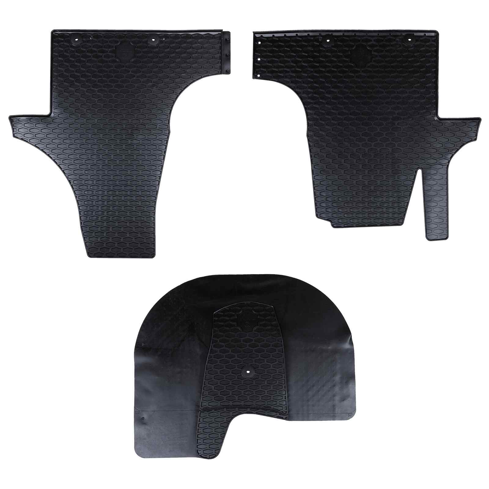 Autobodemmat 3 pcs Zwart Geschikt voor VW T5 2010-2015 Rubber