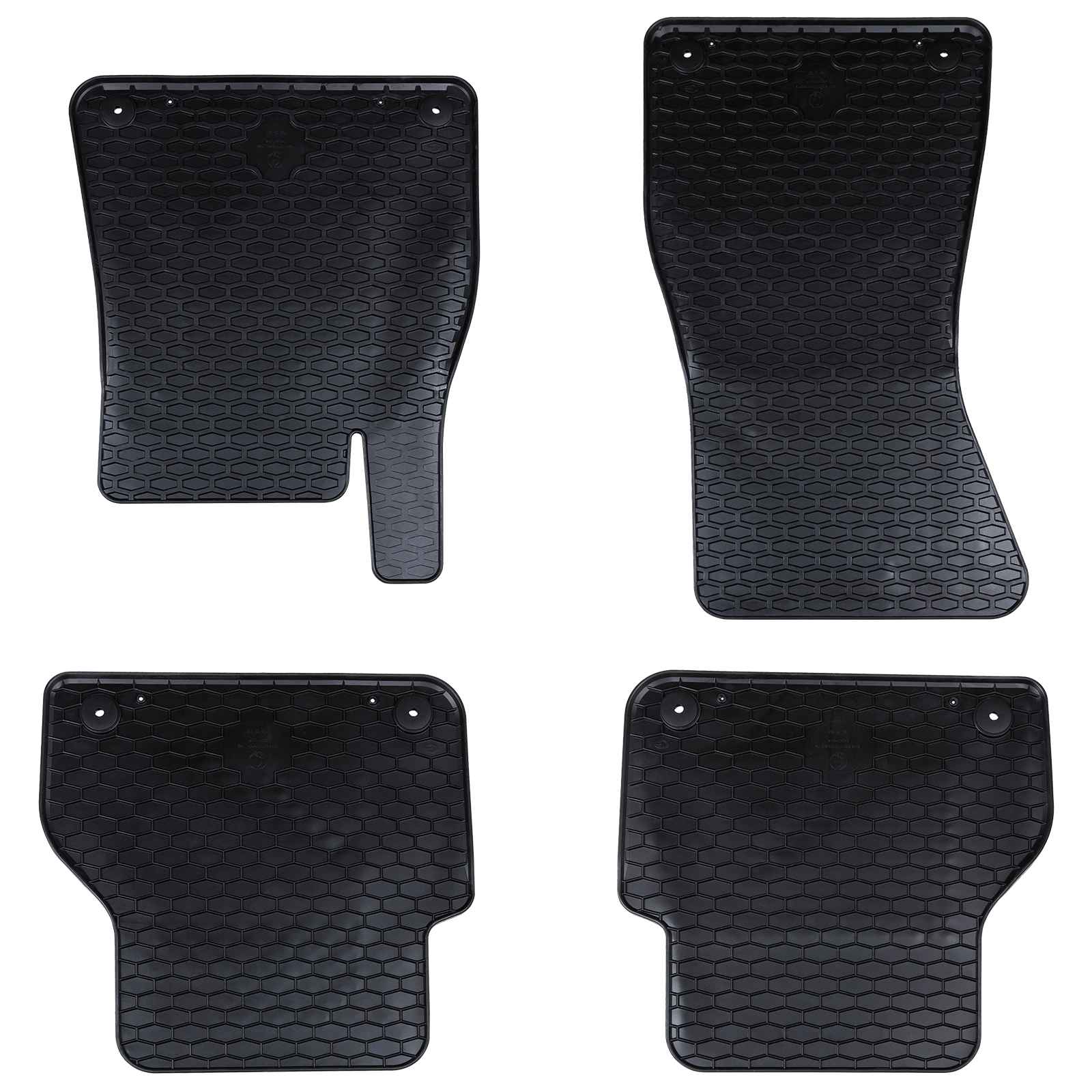 Autobodemmat 4 pcs Zwart Rubber