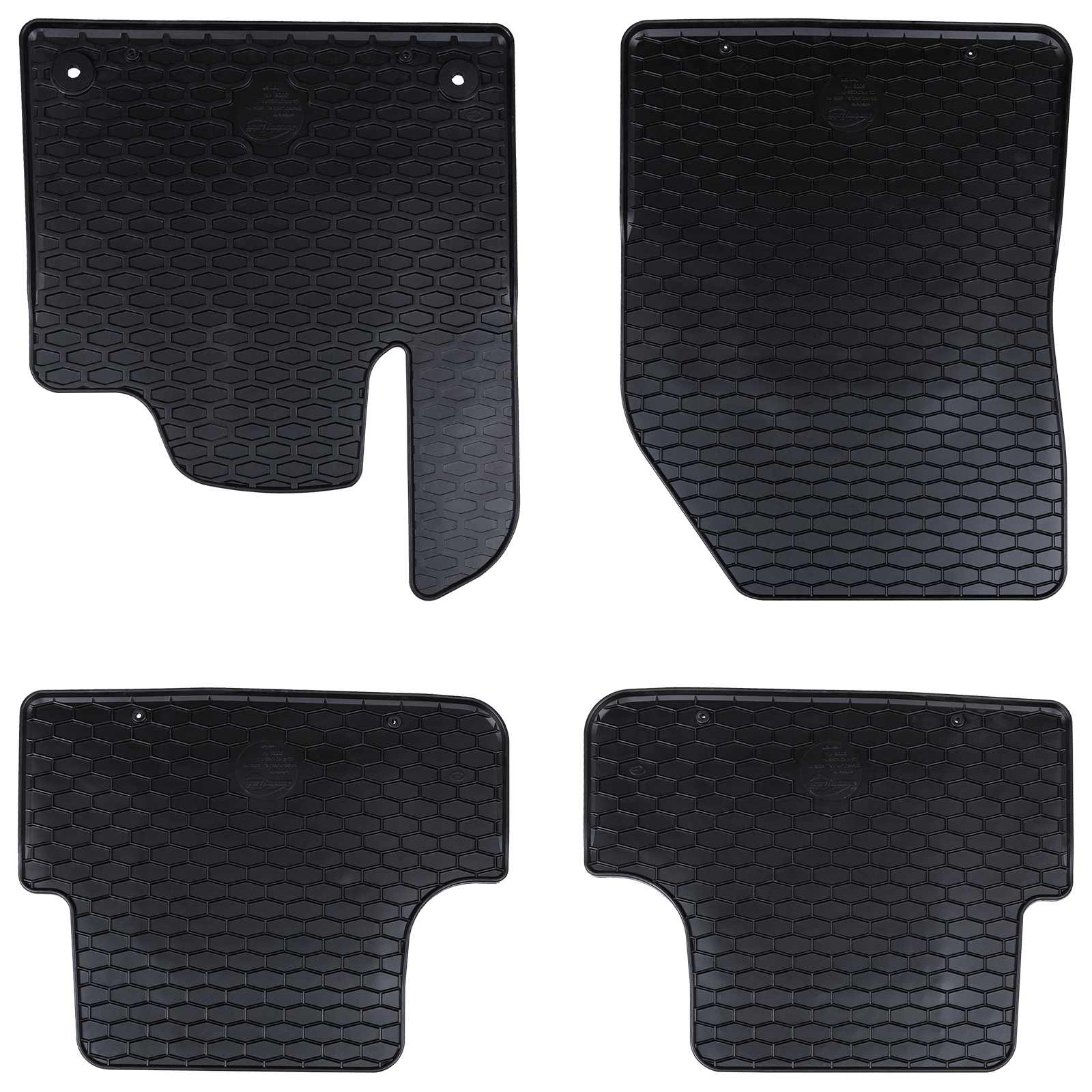 Autobodemmat 4 pcs Zwart Rubber