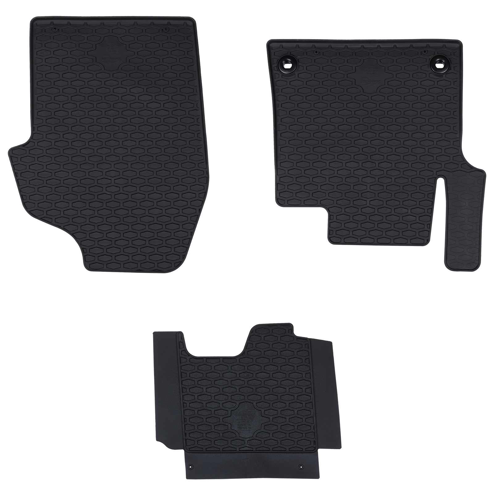 Autobodemmat 3 pcs Zwart Rubber