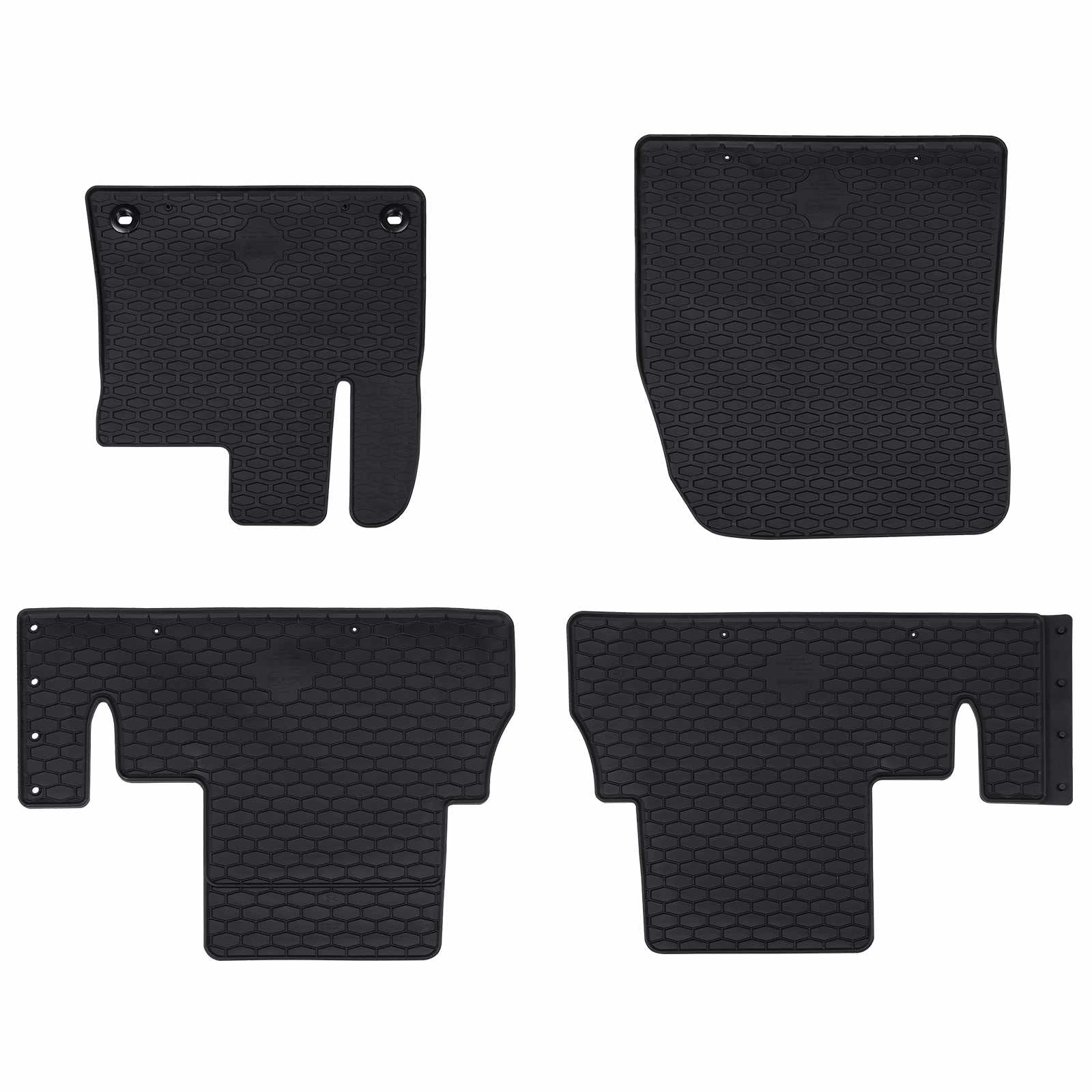 Autobodemmat 4 pcs Zwart Rubber