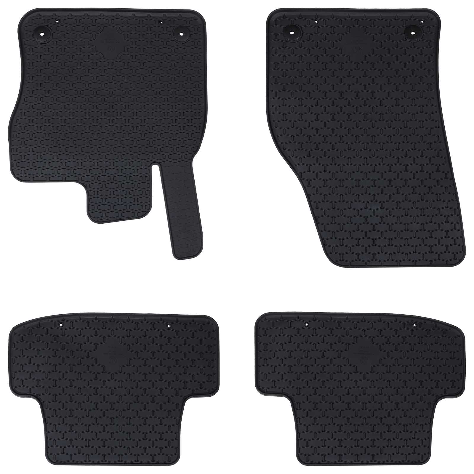 Autobodemmat 4 pcs Zwart geschikt voor AUDI Q2 2017 Rubber