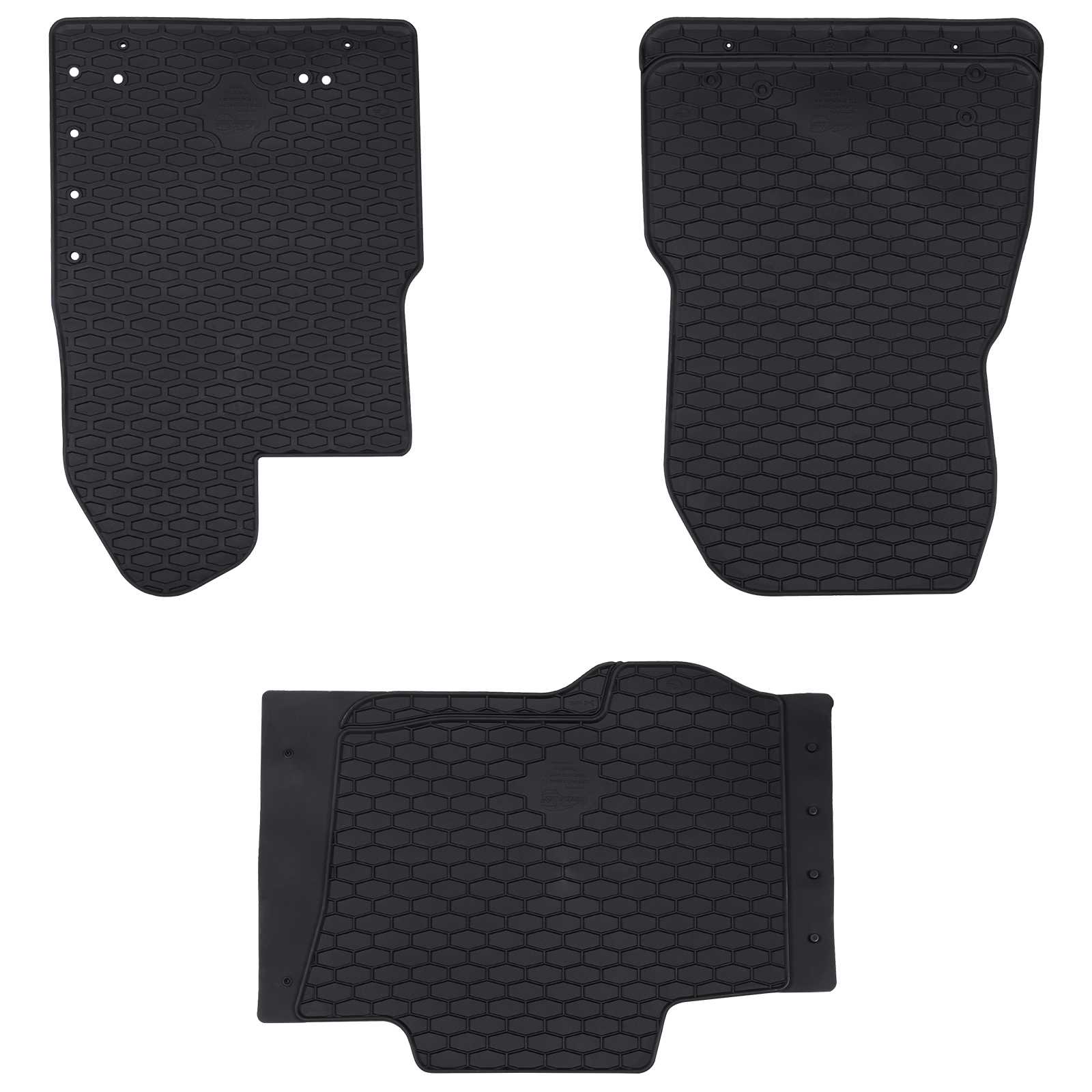Autobodemmat 3 pcs Zwart Rubber