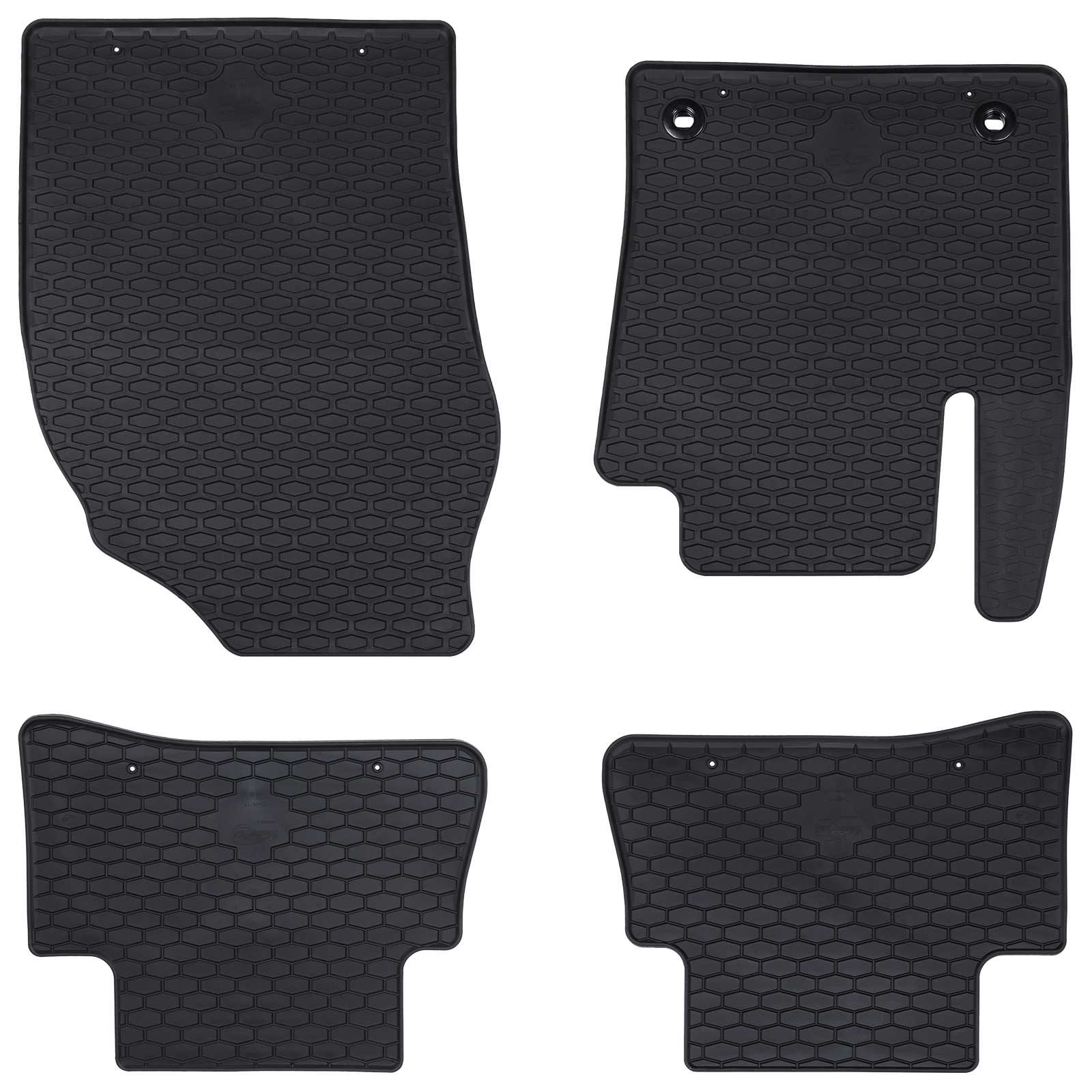 Autobodemmat 4 pcs Zwart Rubber