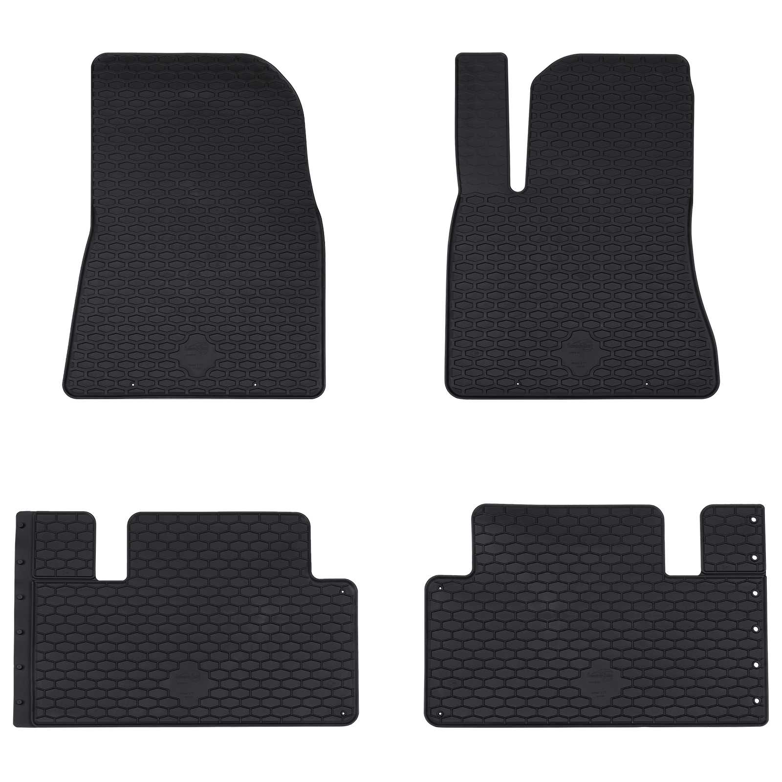 Autobodemmat 4 pcs Zwart Rubber