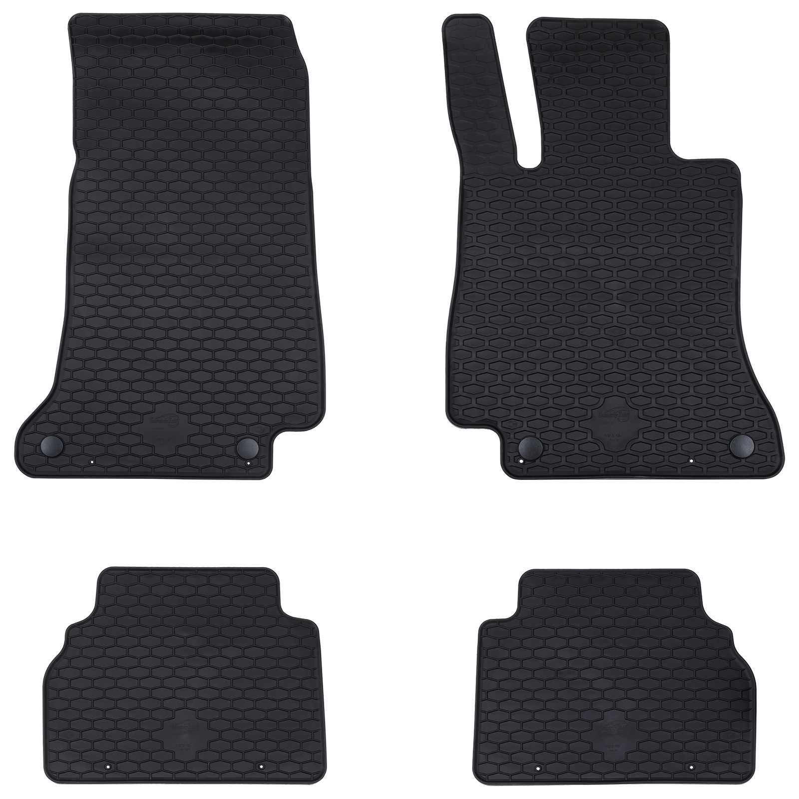 Autobodemmat 4 pcs Zwart Rubber