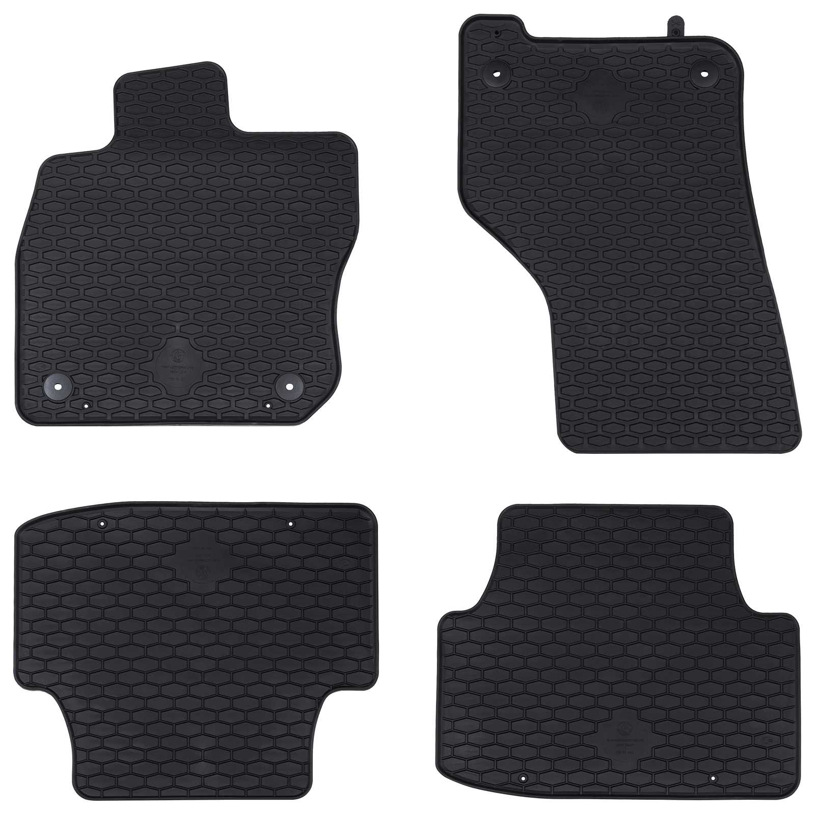 Autobodemmat 4 pcs Zwart Rubber