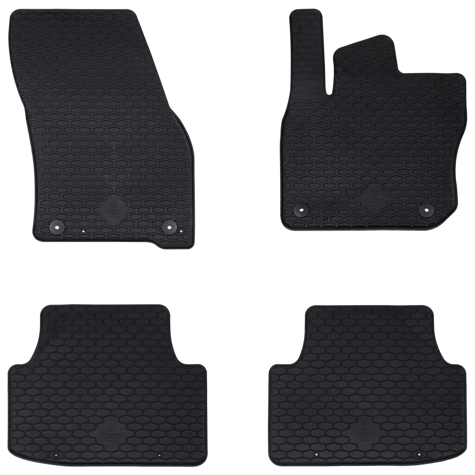 Autobodemmat 4 pcs Zwart Rubber