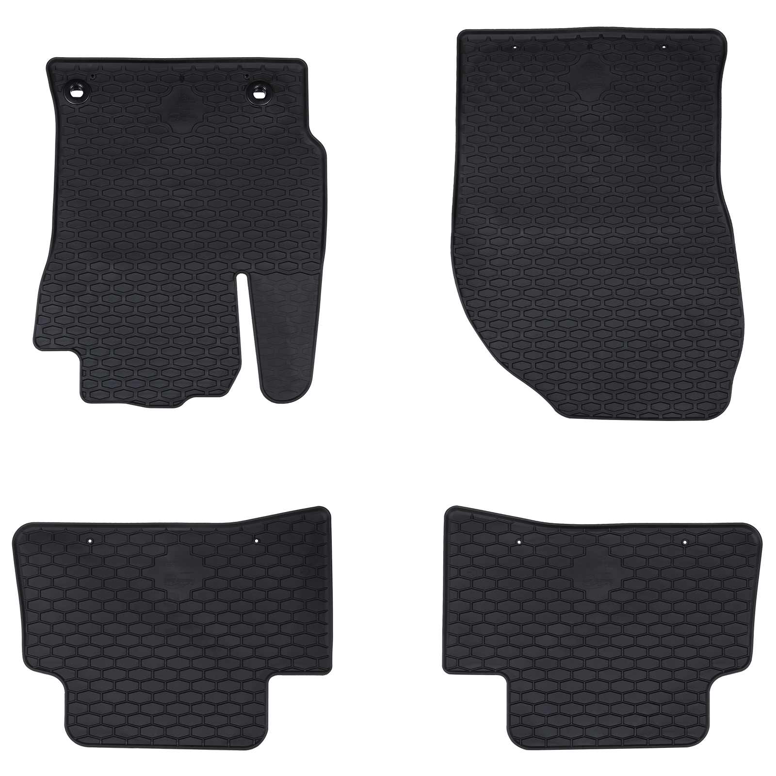 Autobodemmat 4 pcs Zwart Rubber
