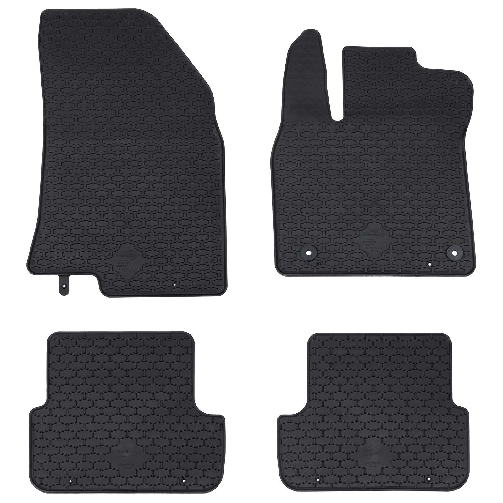 Autobodemmat 4 pcs Zwart geschikt voor SANDERO 2020- Rubber