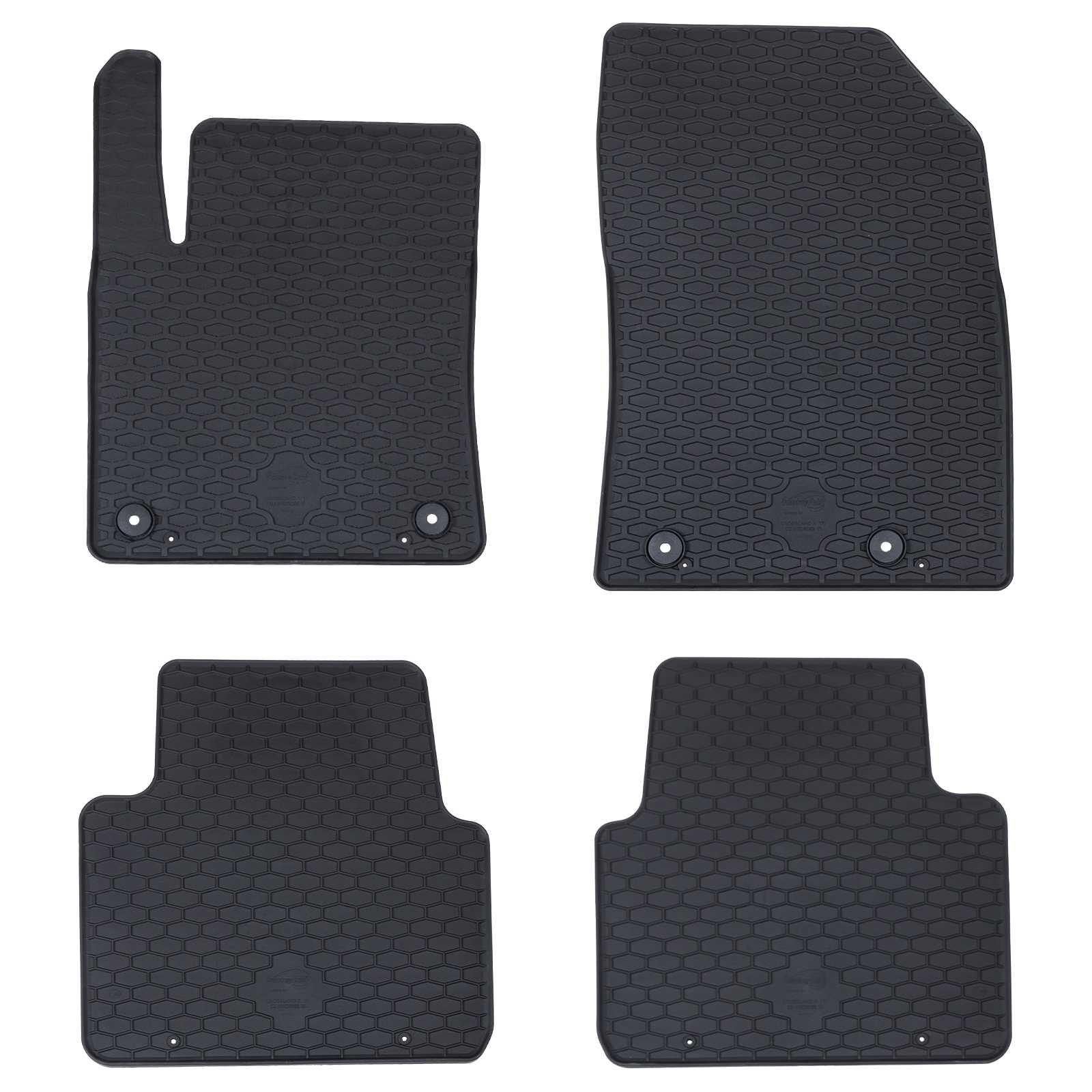 Autobodemmat 4 pcs Zwart Rubber