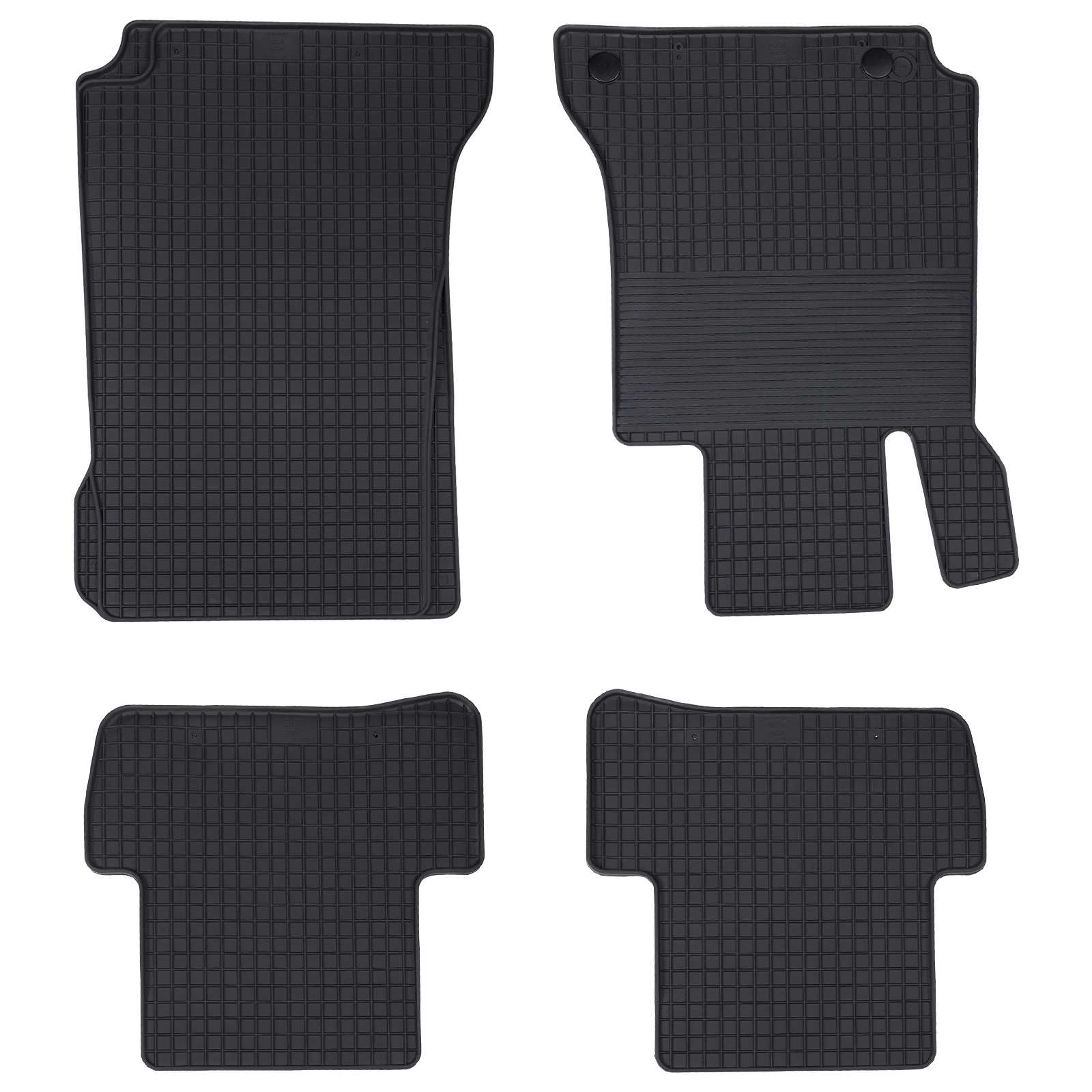 Autobodemmat 4 pcs Zwart Rubber